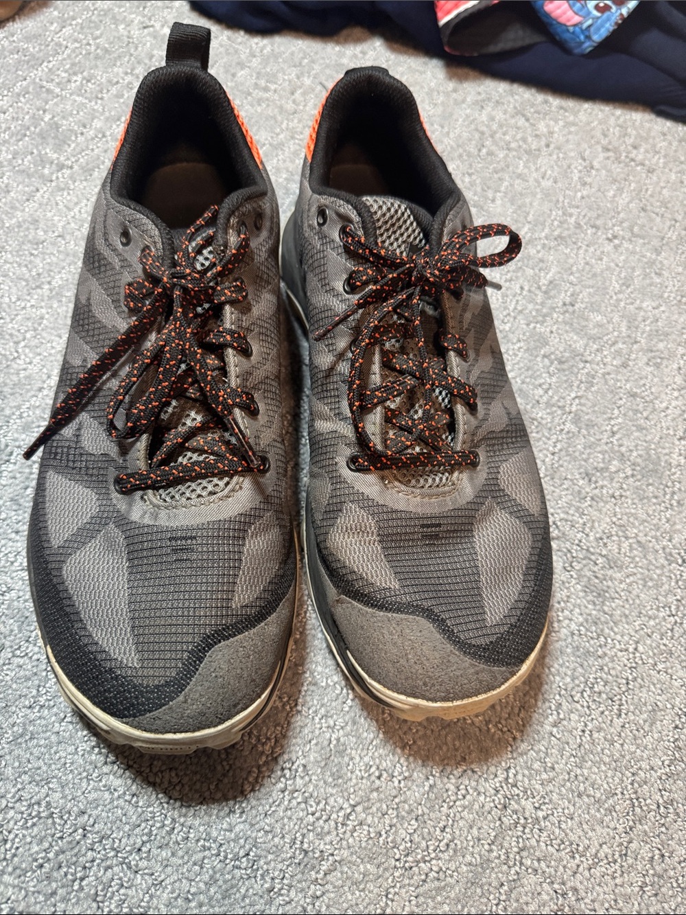 Merrell Men's Gray waterproof Athletic Shoes with Black & Orange Trim